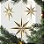 Enfeite Para Pendurar de Natal - Estrela Ouro 8 Pontas - 12x10cm - 1 unidade - Cromus - Rizzo - Imagem 1