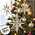 Enfeite Para Pendurar de Natal - Estrela Ouro 8 Pontas - 12x10cm - 1 unidade - Cromus - Rizzo - Imagem 4