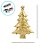 Enfeite de Natal em Cerâmica - Árvore Ouro - 28x20x5,5cm - 1 unidade - Cromus - Rizzo - Imagem 3