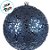 Bolas de Natal - Glitter Azul Marinho - 10cm - 4 unidades - Cromus - Rizzo - Imagem 2