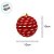 Bolas de Natal - Vermelho e Branco Matte - 10cm - 3 unidades - Cromus - Rizzo - Imagem 2