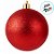 Bolas de Natal em Tubo - Vermelho Lisa, Matte e Glitter - 12cm - 4 unidades - Cromus - Rizzo - Imagem 2
