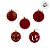 Bolas de Natal em Tubo - Kit Grande Vermelho - 8x8cm  - 25 unidades - Rizzo - Imagem 3