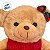 Ursa de Pelúcia - Roupa Vermelha e Laço - 25cm - 1 unidade - Cromus - Rizzo - Imagem 3