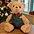 Urso de Pelúcia Bege - Roupa Verde e Laço - 25cm - 1 unidade - Cromus - Rizzo - Imagem 1
