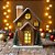 Casinha Decorativa De Natal Com LED - Marrom - 14cm - 1 unidade - Rizzo - Imagem 1
