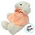 Urso de Pelúcia Branco - Vestido Rosa Claro - 14x27cm - 1 unidade - Rizzo - Imagem 3