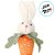 Enfeite Para Pendurar de Páscoa - Cenoura com Coelho Branco - 23x6cm - 1 unidade - Cromus - Rizzo - Imagem 2