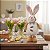 Enfeite Decorativo de Páscoa Coelho Peludo com Cenouras - 46cm - 1 unidade - Rizzo - Imagem 1