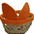 Cesta Decorativa de Páscoa - Orelhas de Coelho Laranja - 13x7x13cm - 1 unidade - FlorArte - Rizzo - Imagem 2
