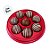 Caixa Redonda para Bombons de Acetato Com 8 Cavidades - Vermelho - Ref.14082 - 10 unidades - BWB - Rizzo - Imagem 3