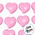 Aplique Decorativo - Coração Rosa - 2cm - 10 unidades - Rizzo - Imagem 2