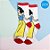 Meia Infantil Cano Médio - Branca de Neve - Vermelho - 27/31 - 1 unidade - Disney Original - Rizzo - Imagem 1