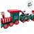 Enfeite Decorativo de Natal em Madeira - Trenzinho Verde e Vermelho - 19x4cm - 1 unidade - Rizzo - Imagem 4