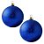Bolas De Natal - Glitter Azul Escuro - 12cm - 2 unidades - Rizzo - Imagem 1