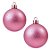 Bolas De Natal - Glitter Rosa - 12cm - 2 unidades - Rizzo - Imagem 1