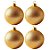 Bolas De Natal - Glitter Dourado - 4 unidades - Rizzo - Imagem 1