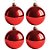 Bolas De Natal - Perolada Vermelha - 4 unidades - Rizzo - Imagem 1