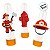 Mini Personagens Decorativos - Festa Bombeiros - 7cm - 12 unidades - Regina - Rizzo - Imagem 3