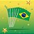 Bandeira do Brasil Para Torcida - Copa do Mundo - 14x21cm - 12 unidades - Rizzo - Imagem 1