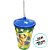 Copo com Tampa e Canudo - Brasil Copa do Mundo Azul - 700ml - 1 unidade - Rizzo - Imagem 2