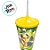 Copo com Tampa e Canudo - Brasil Copa do Mundo Amarelo - 700ml - 1 unidade - Rizzo - Imagem 2
