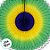 Enfeite Decorativo De Papel Seda Girassol Copa - Bandeira do Brasil - 42cm - 1 unidade - GiroToy - Rizzo - Imagem 2