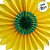 Enfeite Decorativo de Papel Seda - Margarida Primavera - Verde e Amarelo - 85cm - 1 unidade - GiroToy - Rizzo - Imagem 2