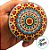 Lata De Metal Estampa De Mandala - Vermelho e Azul - 7x7x4cm - 130ml - 1 unidade - Rizzo - Imagem 4