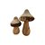 Kit com 2 Cogumelos Decorativo em Madeira - 14cm - 1 unidade - Cromus - Rizzo - Imagem 2