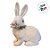 Enfeite Decorativo de Páscoa - Coelho com Colar de Flores - 22x29x14cm - 1 unidade - Cromus - Rizzo - Imagem 2
