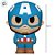 Borracha Escolar 3D - Capitão América - Vingadores - Disney Original - 1 unidade - Rizzo - Imagem 3