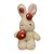 Coelho de Pelúcia Branco Segurando Cogumelo - 38x19x11cm - 1 unidade - Rizzo - Imagem 4