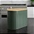 Pote Organizador de Metal com Tampa de Bambu - Verde - 33,5x21x18,5cm - 1 unidade - Cromus - Rizzo - Imagem 1