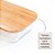 Pote de Vidro Borosilicato Hermético com Tampa de Bambu - 20x15x6,5cm - 1L - 1 unidade - Cromus - Rizzo - Imagem 3