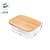 Pote de Vidro Borosilicato Hermético com Tampa de Bambu - 17x13x6cm - 635ml - 1 unidade - Cromus - Rizzo - Imagem 4