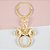 Chaveiro Metal - Minnie Mouse - Strass e Dourado - 3,5cm - Disney Original - 1 unidade - Rizzo - Imagem 1