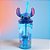 Copo com Tampa e Canudo - Stitch 3D - Azul - 360ml - Disney Original - 1 unidade - Rizzo - Imagem 1