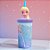 Copo com Tampa e Canudo - Elsa 3D - Frozen - 360ml - Disney Original - 1 unidade - Rizzo - Imagem 1