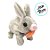 Coelho de Pelúcia Cinza com Som, Luz e Movimento - 8x16x11cm - 1 unidade - Rizzo - Imagem 3