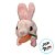 Coelho de Pelúcia Rosa com Som, Luz e Movimento - 8x16x11cm - 1 unidade - Rizzo - Imagem 2
