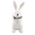 Enfeite Decorativo de Páscoa - Coelho com Colar de Flores - 28x17x16cm - 1 unidade - Cromus - Rizzo - Imagem 2