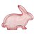 Prato de Vidro de Páscoa - Coelho Rosa - 22x17x3cm - 1 unidade - Cromus - Rizzo - Imagem 2