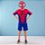 Fantasia Infantil Homem Aranha - Macacão Curto e Máscara - M de 6 a 8 anos - Disney Original - 1 unidade - Rizzo - Imagem 1