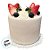 Bolo Fake Ninho com Morangos - 10cm - 1 unidade - Rizzo - Imagem 4