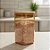 Pote de Vidro Âmbar Hermético com Tampa de Bambu - 6x12cm - 300ml - 1 unidade - Rizzo - Imagem 1