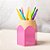 Porta Objeteto Formado de Lápis - Rosa - 10cm - 1 unidade - Deli - Rizzo - Imagem 1