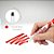 Marcador de Quadro Branco - Ponta Cinzel 2mm-5,00mm Vermelho - Caixa - 12 unidades - Deli - Rizzo - Imagem 3
