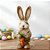 Enfeite Decorativo de Páscoa - Coelho com Cenoura - 15x33x11cm - 1 unidade - Cromus - Rizzo - Imagem 1