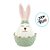 Potinho de Cerâmica de Páscoa com Tampa - Coelha Verde e Branca - 13x8x8cm - 1 unidade - Cromus - Rizzo - Imagem 2